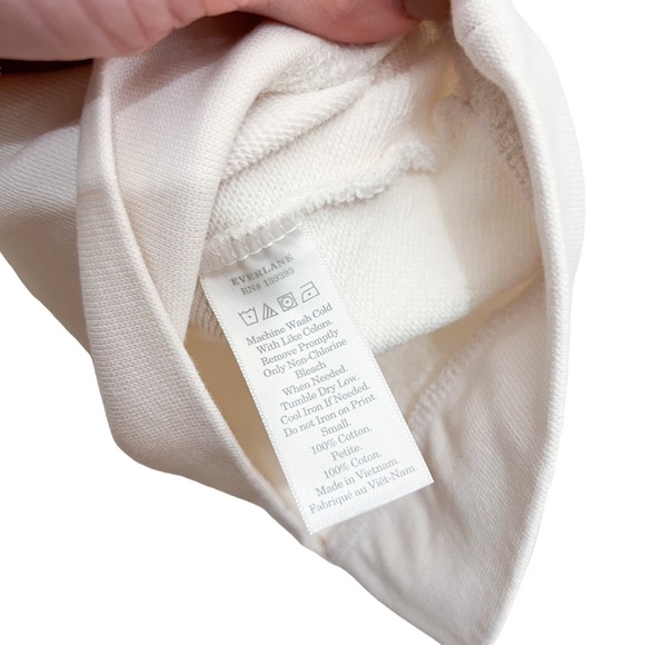 Everlane 100% Human Typography Hoodie Bone Size Small - Picture 6 of 9
